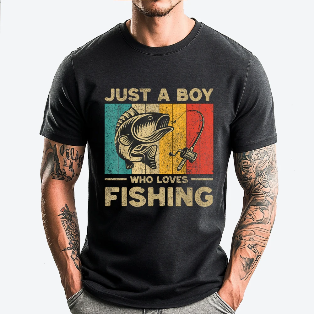 

Funny Vintage Fishing Jokes Boys Fisherman Bass Fish Mens Korean Fashion Men Clothing Geek