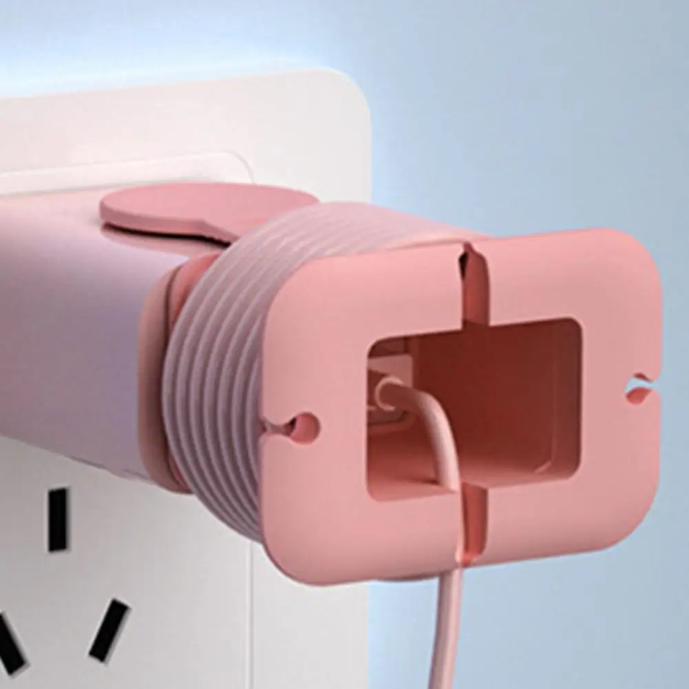 Charger Cord Organizer Data Cable Winder 2-in-1 Silicone Cable Winder Organizer Anti-break Charger Protector Compact for Iphone