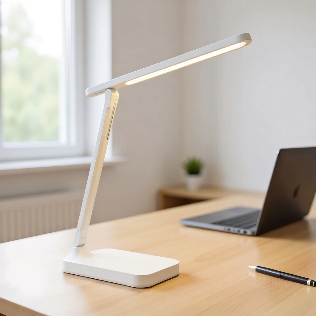 

Перезаряжаемая светодиодная настольная лампа с регулируемой яркостью, защитой глаз, складным дизайном и сенсорным управлением