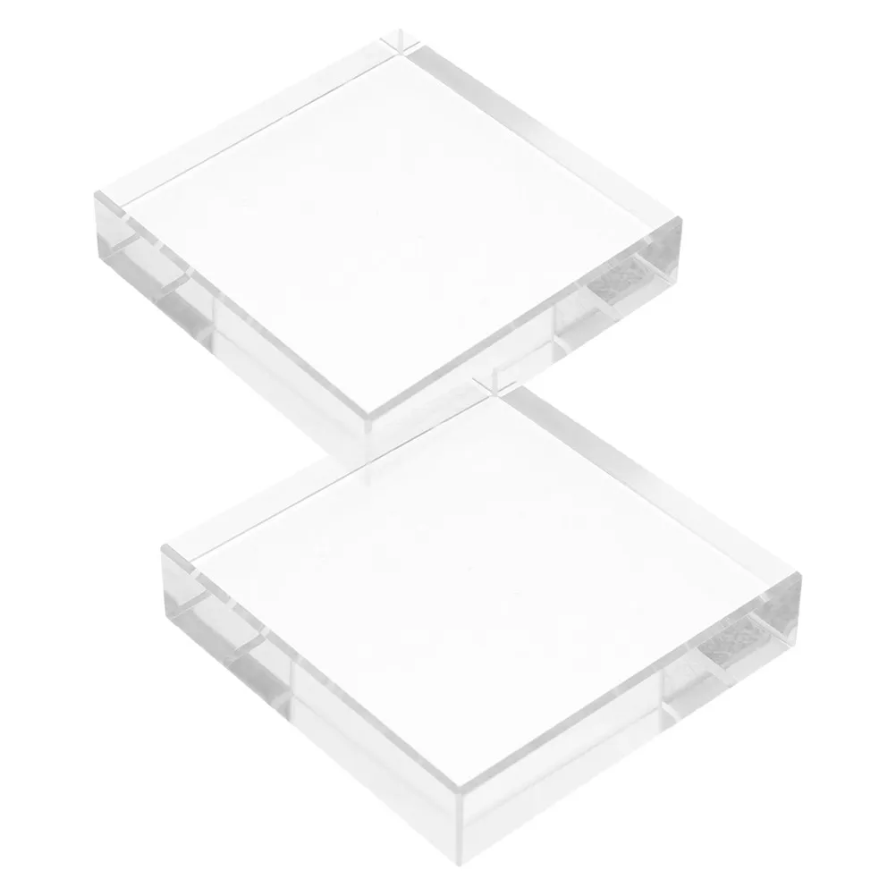 Hand Square Paperweight Transparent Elegant Decorative Block Office Desk Accessory Clear Paperweight Water Crystal