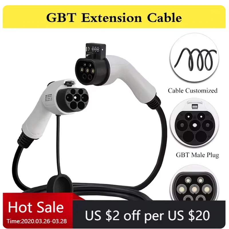 

GBT Удлинительный кабель для зарядного устройства для электромобилей Зарядное устройство для электромобилей gbt 7 кВт переменного тока 250 В Зарядная станция для электромобиля BYD Шнур с замком