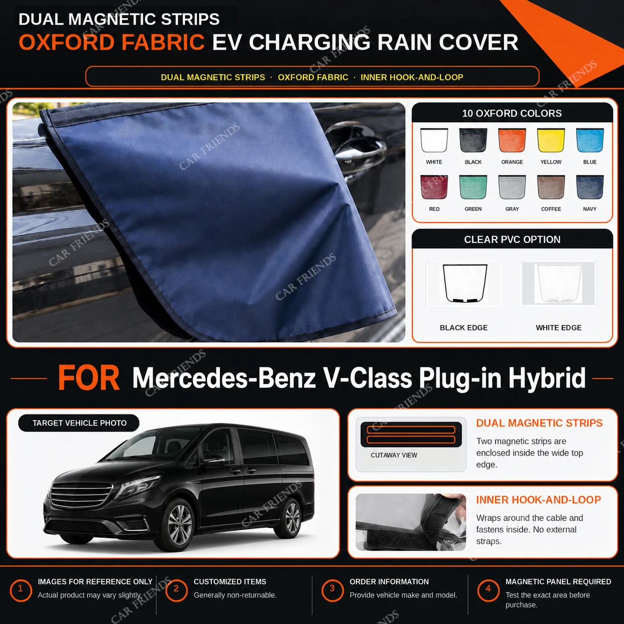 capa-de-carro-personalizada-para-mercedes-benz-v-class-hibrido-plug-in-tecido-oxford-com-revestimento-prateado-acesso-com-ziper-lateral-protecao-uv-contra-sol-e-poeira