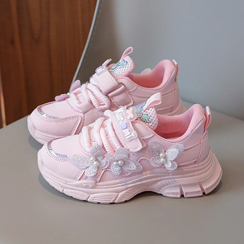 

Autumn Sport Shoes For Girls 2025 Trend Fashion Teenager Girl's Sneakers PU Leather Waterproof Kid's Sneakers Girl's Tennis Shoe