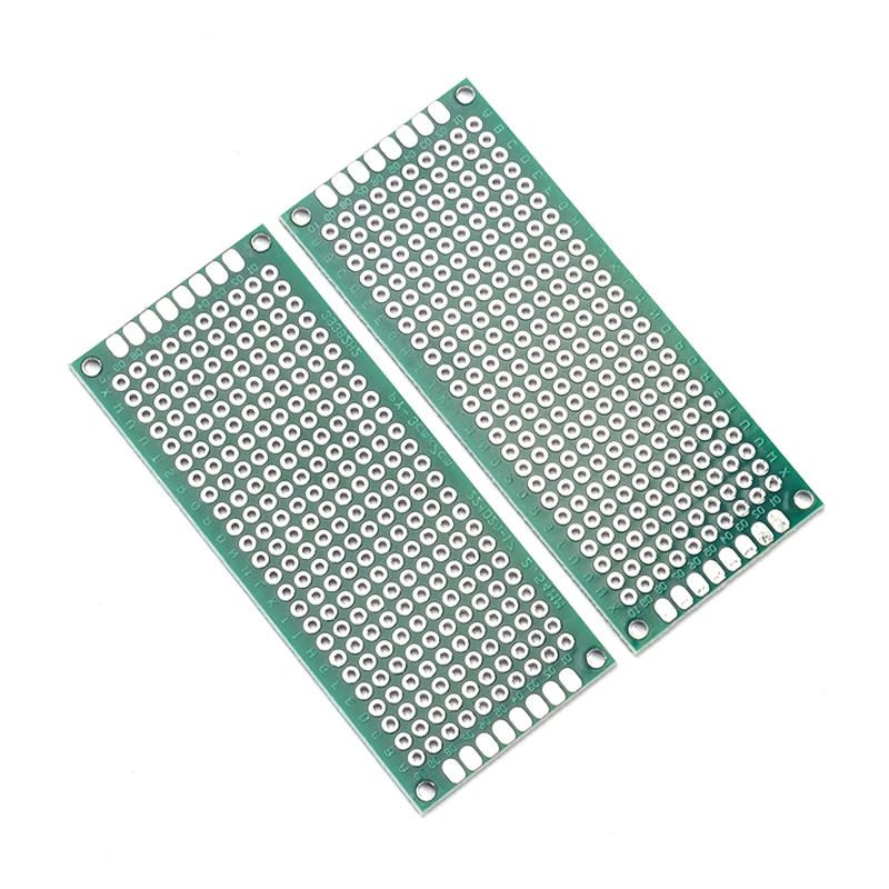 2 Stück 3x7CM Doppelseitiges Universal-Steckbrett 2,54mm Rastermaß DIY Elektronik-Prototyping-Board – Detail 2