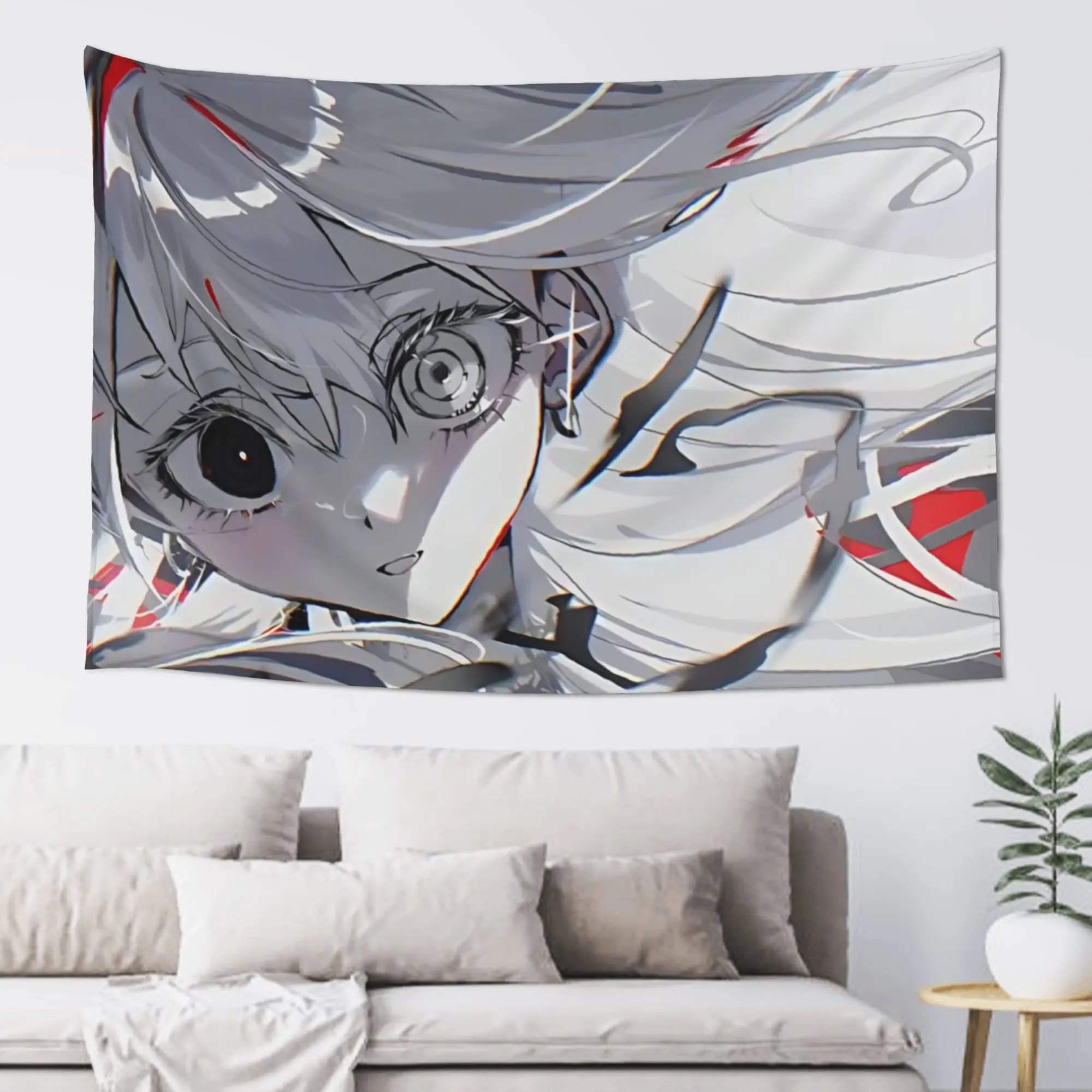 Colorful Anime Girl Customized Tapestry Bedroom Decoration  Wall Hanging Blanket Tapestry Cool Stuff For Room