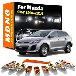 MDNG 11Pcs Canbus LED Interior Dome Map Light Kit For Mazda CX-7 CX7 2006-2009 2010 2011 2012 2013 2014 Car Led Bulbs No Error