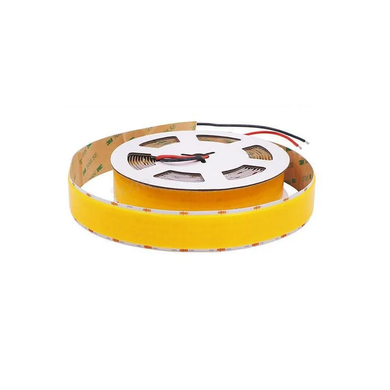 

5m Super Bright Five Row COB LED Strip Flexible Soft Tape 35w/m 1600 leds/m 24v Engineer Hotel Market Mall Office Linear Light