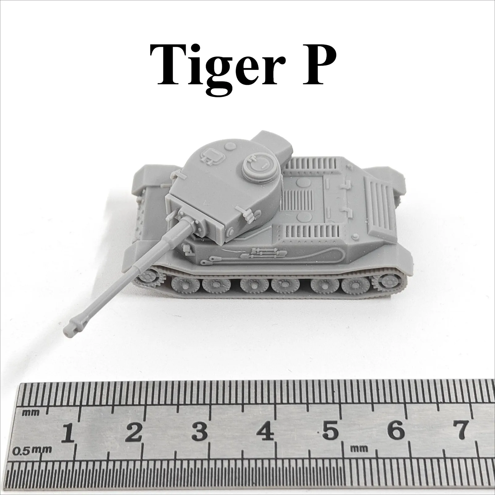 

WWII German Tiger P Heavy Tank,3D Printed,1/144 Mini Tank Model,Resin,Paintable