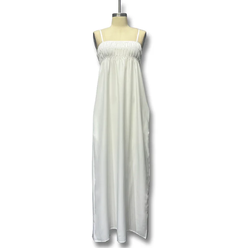 Sexy Spaghetti träger rücken freies Maxi kleid Frauen schulter frei Sommerkleid 2024 Sommerabend Abschluss ball elegante Kleidung