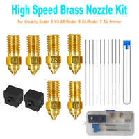 Creality Ender 3 V3 SE Nozzle Kit High-Temperature Resistance Extruder Nozzles with Silicone Cover for Ender 5 S1/Ender 7