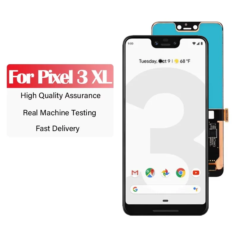 

Screen OLED LCD for 6.30 inches Google Pixel 3 XL G013C LCD Touch Screen Digitizer Assembly with Repair Tool and Glue