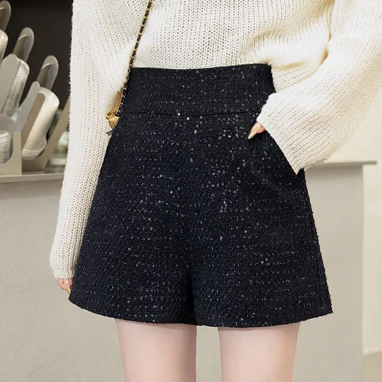 

Summer Solid Color Shorts Korean Fashion High Waist Casual A-line Pants Skirt Loose Wide Leg Pants Shorts for Women LX539