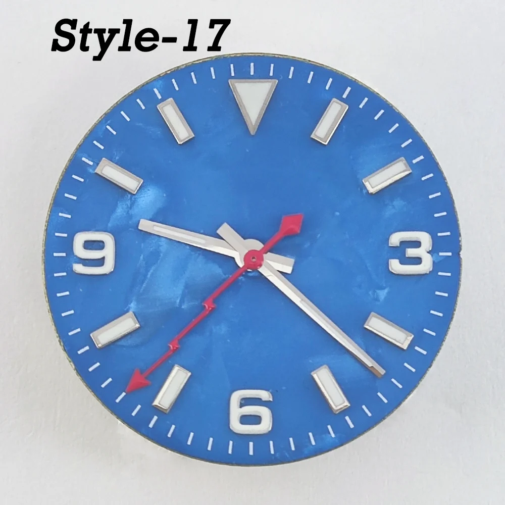 29mm dial NH35 dial watch parts replacement accessories lightning second hand luminous dial shell face dial NH35 watch dial