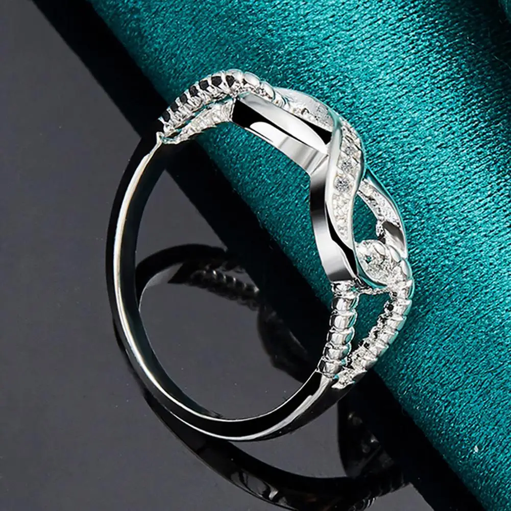 Infinity Love Wedding Band Infinity Knot Promise Ring for Women Cubic Zirconia Engagement Band Sparkling Wedding Jewelry Gift