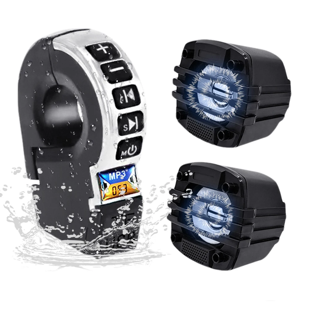 

Motorcycle Audio with Handle Switch Support FM Radio Speaker Bluetooth-Compatible TF Card Playback & USB Mobile Phone Charging
