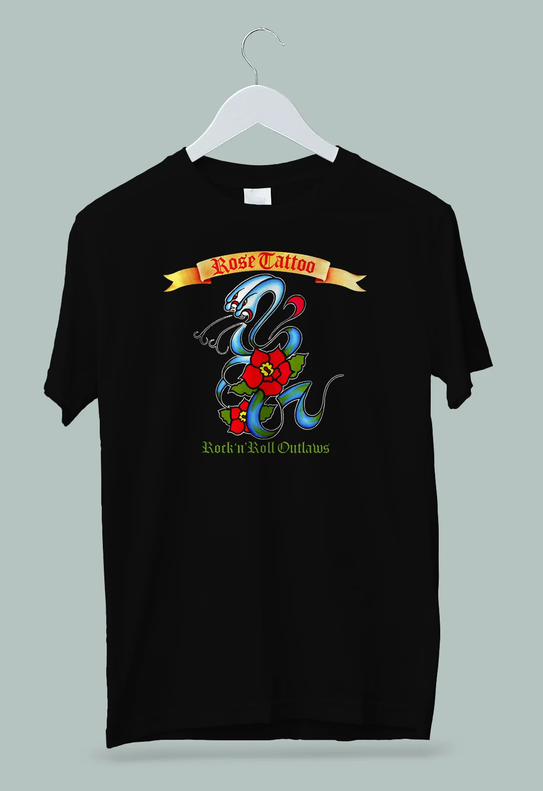 Rose Tattoo Rock n' Roll Outlaws T-Shirt S-2XL