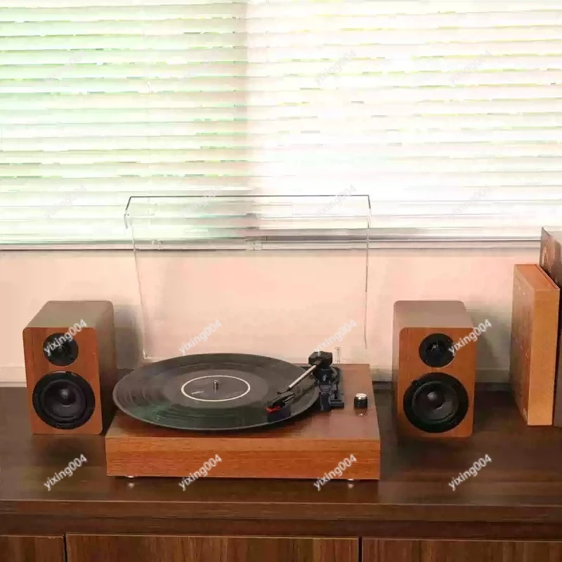 Vintage Phonograph with Bluetooth Speaker, Creative Vinyl Player for Living Room Decoration