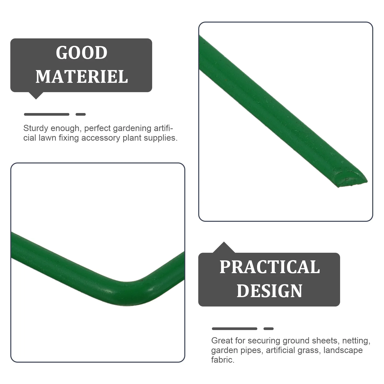 

20Pcs Gardening Ground Nails U-Shaped Stakes Heavy Duty Lawn Fixing Tools for Camping Tent Garden Landscape Gardening Nails