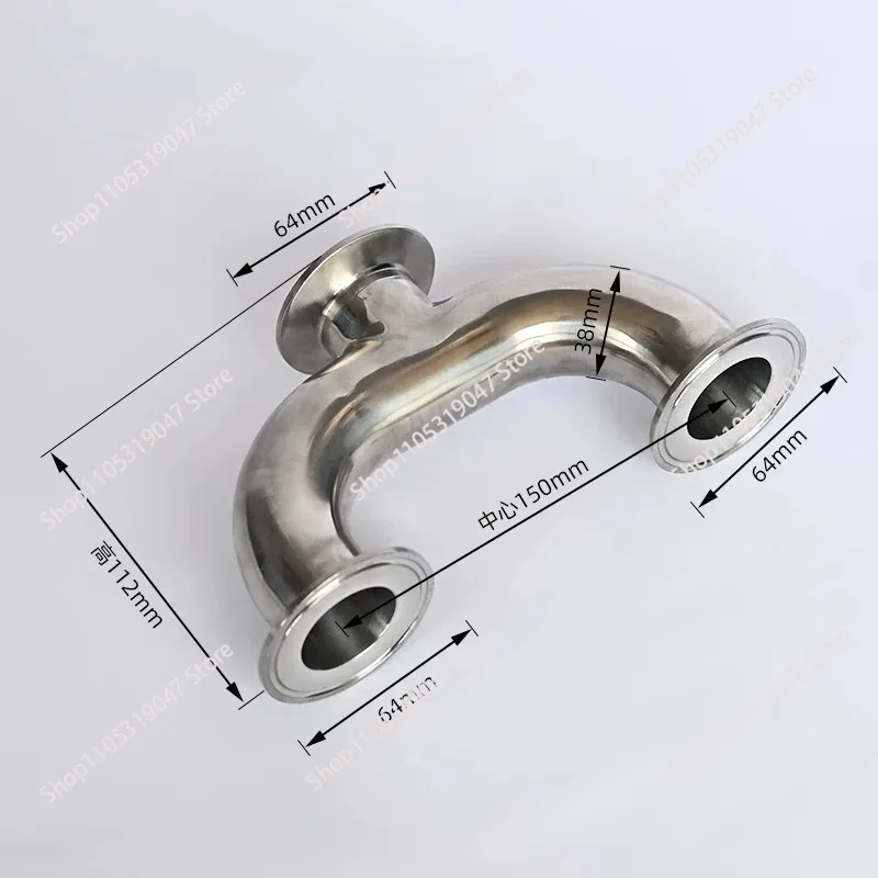 304 U type three-way stainless steel quick-release welding chuck joint
