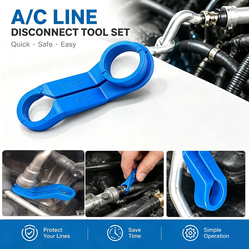 Car A C Line Disconnect Tool Set Auto Air Conditioning Fuel Pipe Quick Removal Repair Hand Tools Kit