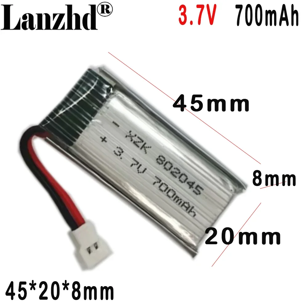 

802045 High rate polymer lithium Battery 800mAh 3.7V For Aircraft X5SW Drone accessories