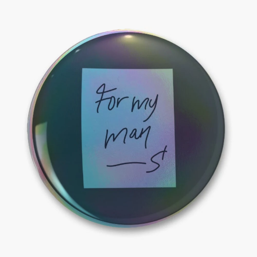 For My Man - S | Heated Rivalry Pin Holographic Star Heart Pin Brooches Laminated Button Fashion Accessory