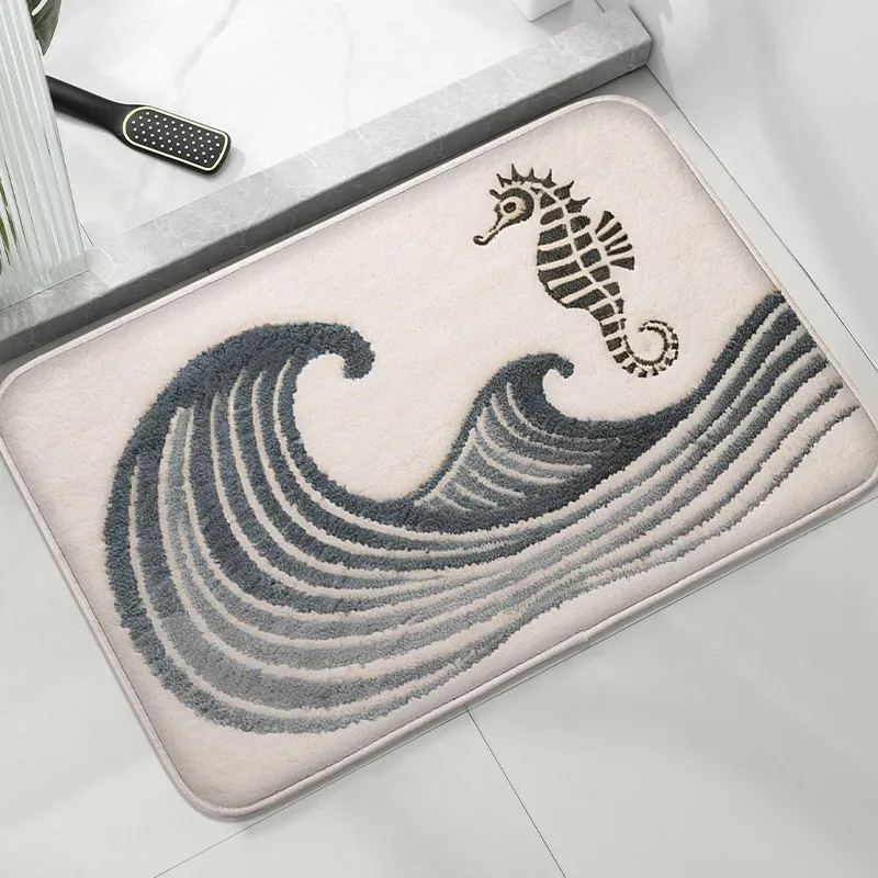 

Впитывающий коврик для ног из фланелевого материала, коврик для украшения дома, небольшой ковер для душевой комнаты, коврик для умывальника, мягкий и удобный