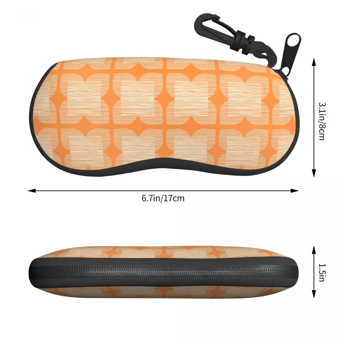 Orla Kiely-Estuche de gafas de sol personalizado para hombres y mujeres, estuche de anteojos de concha naranja, estuche de gafas de sol fresco, caja de bolsa