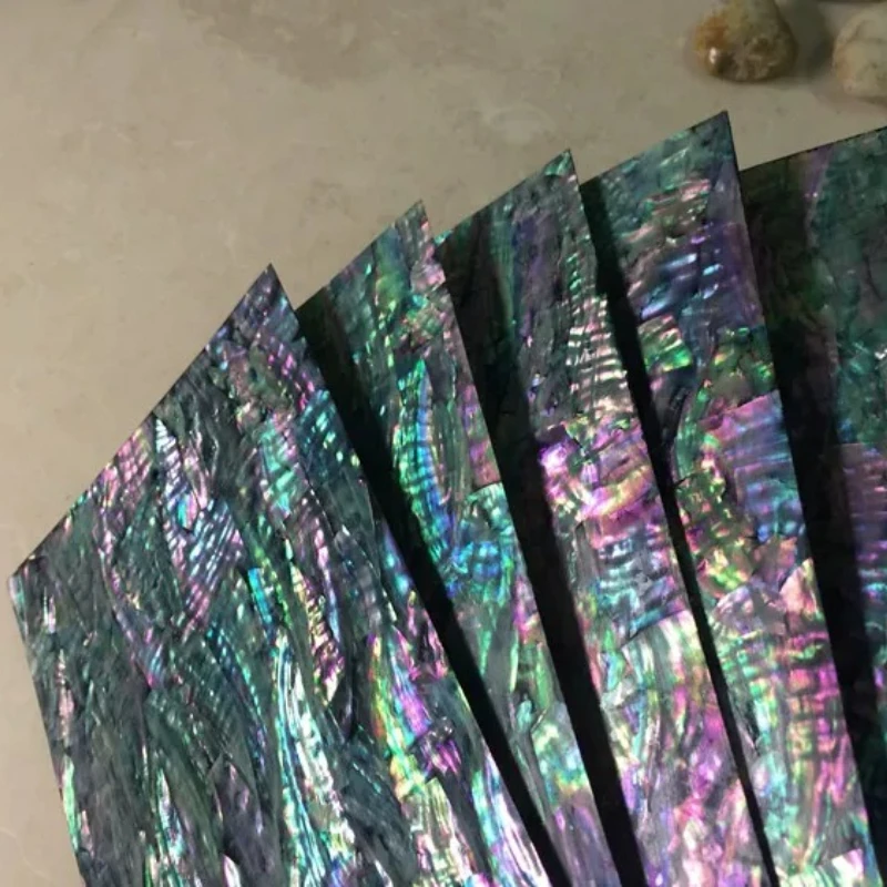 Bohai Bay Colorful Abalone Shell Sheet 24×14cmLarge Grain Nacre Inlay Slice DIY Handmade Carving Inlay Decoration Craft Material