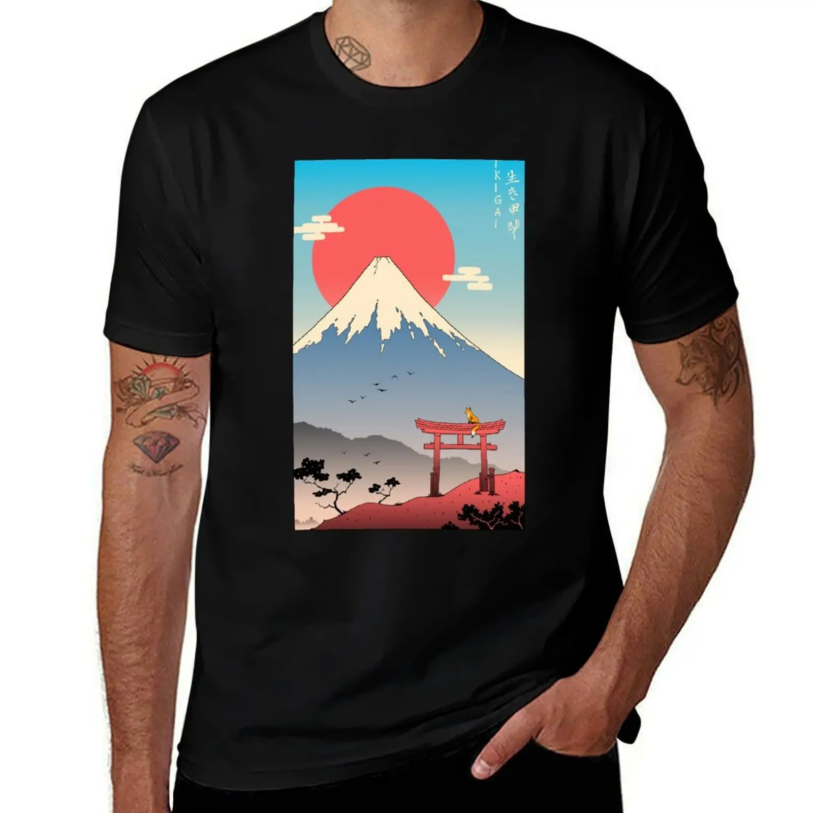 Ikigai in Mt. Fuji T-Shirt Plus Size Non-Shrink T-Shirt