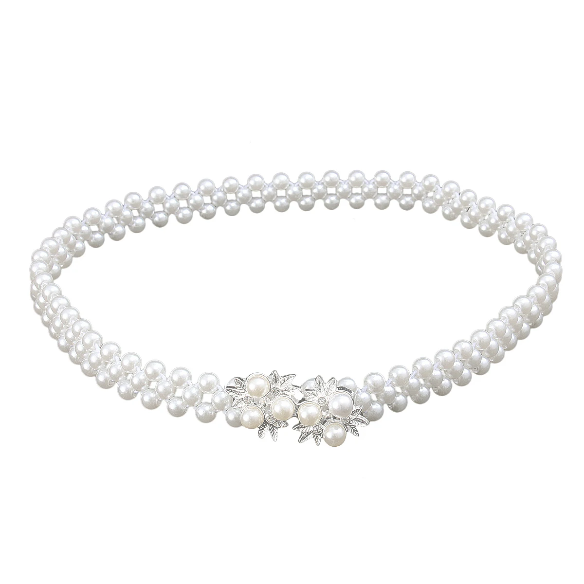 

Rhinestone Pearl Waist Belt Women Elastic Fashion Stretch Dress Sash Belts Vintage Accessories Premium Material Long Term Use