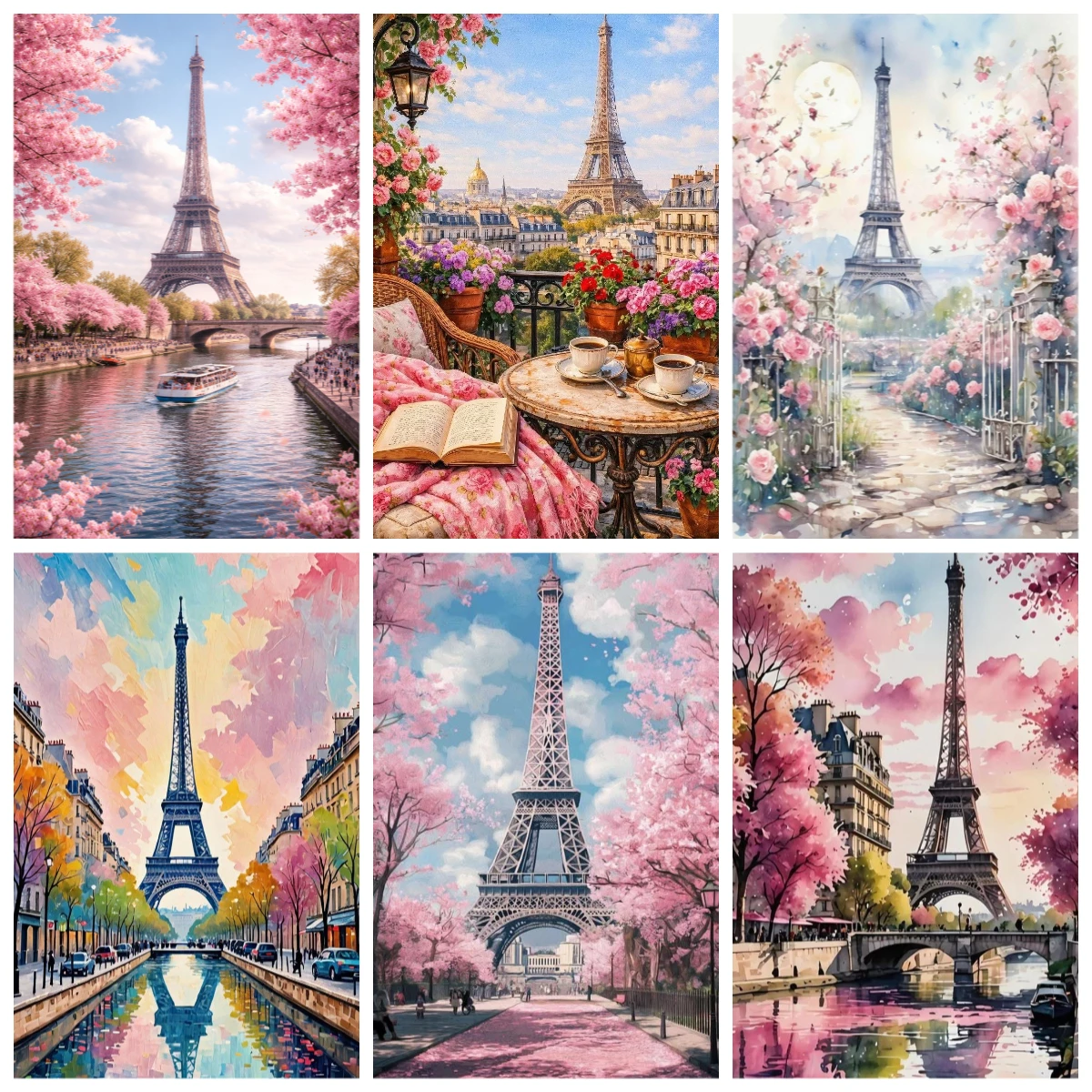 

500/1000/1200/2000PCS Puzzle The Eiffel Tower in Paris Jigsaw Puzzles DIY Modern Home Wall Decor Educational Gifts Holiday Gifts