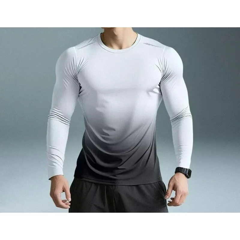 

Sports Tight Thin Men's Long Sleeved Fitness Pants Fast Drying Breathable Sweat Absorbing Basic for Running Training Cool