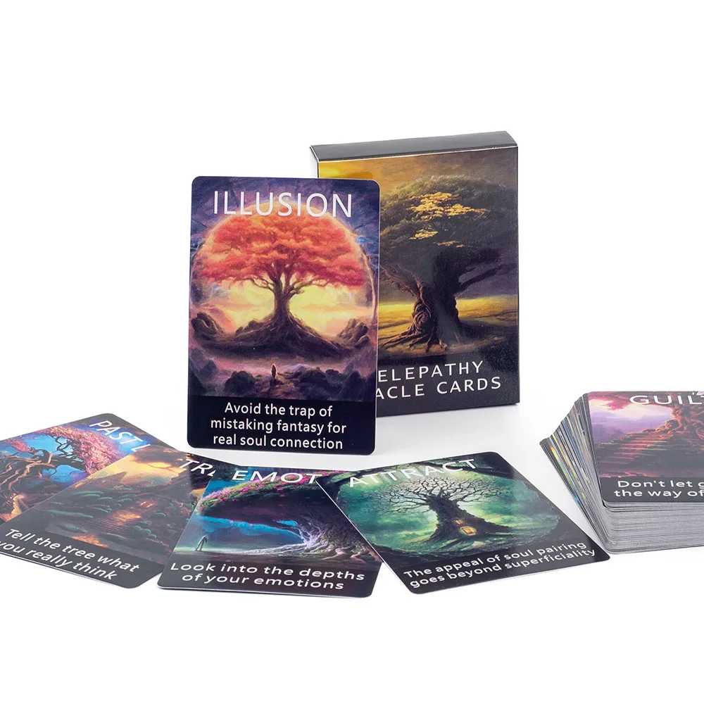 High Quality 103*71Mm 56Pcs Cards Telepathy Oracle Cards For Family Party Fortune Telling Divination Cards Deck Board Game