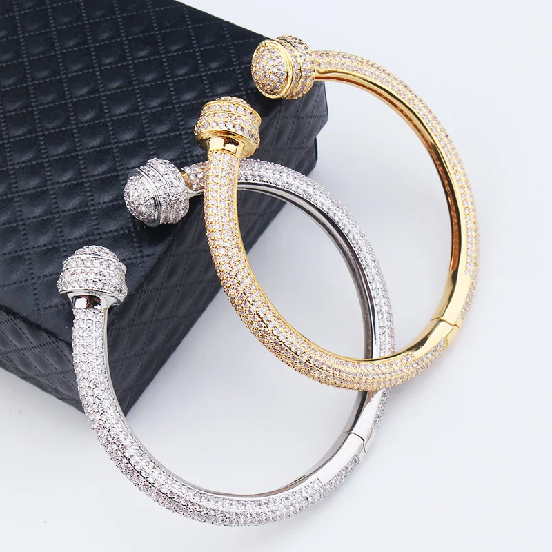 2026 Simple and Fashionable Women's Elegant Zirconia-Inlaid U-Shaped Bracelet Ring Jewelry Set - Graceful and Elegant