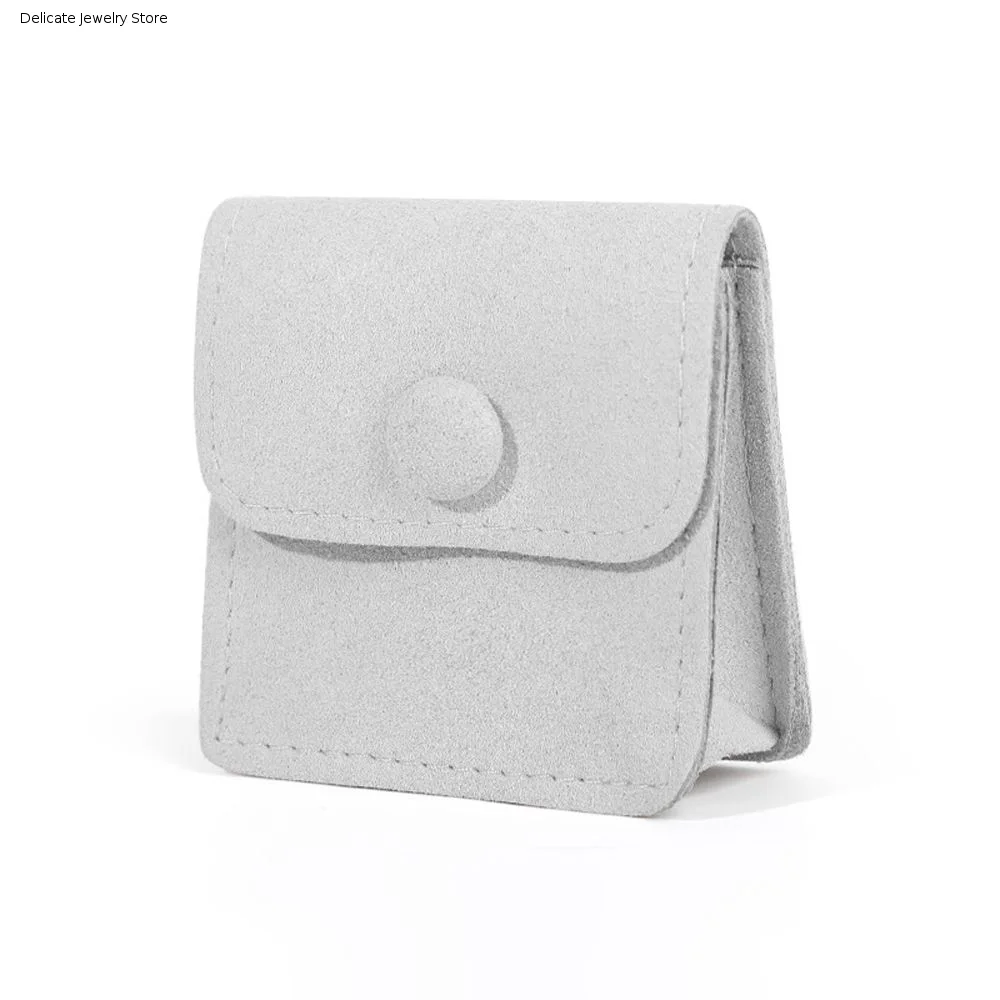 Small Exquisite Rings Earring Storage Botton Bracelets Velvet Pouch Packaging Snap Bags Jewelry Purse Bags Gift Packaging