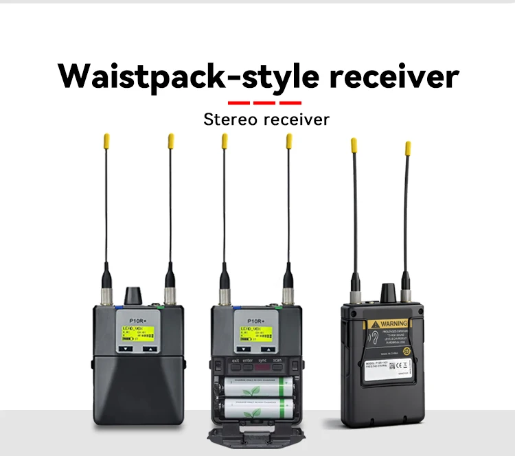 Paulkitson PSM1000 Kabelloses In-Ear-Monitor-System P10T Sender P10R Empfänger 542-578MHz Stereo-Monitoring für Bühne und Studio – Detail 4