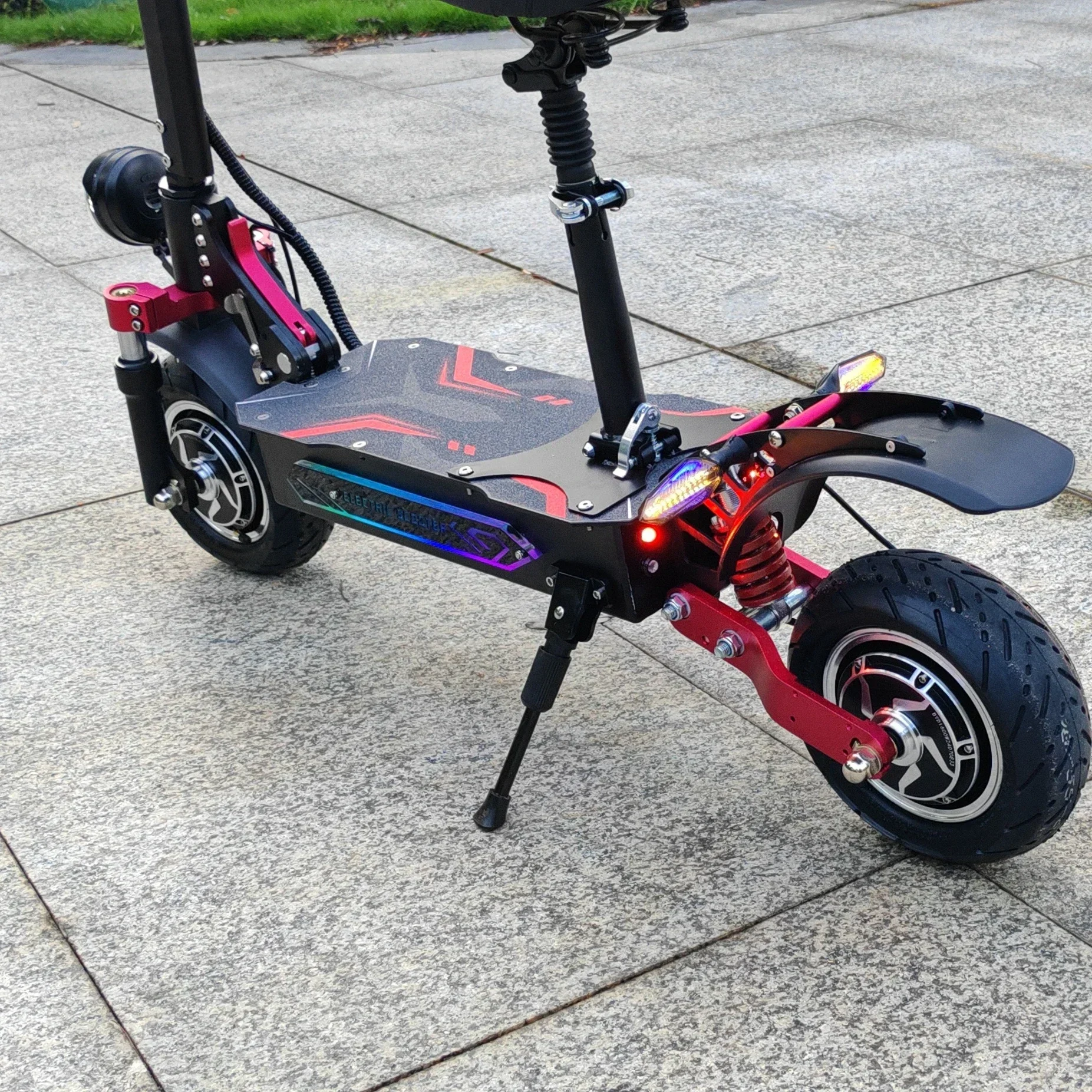 Boyueda Q7Pro Max 3200W 52V28AH، سرعة عالية 70 كم/ساعة محرك مزدوج للبالغين على الطرق الوعرة سكوتر كهربائي يتم شحنه من الاتحاد الأوروبي، قابل للطي 10 بوصات #4