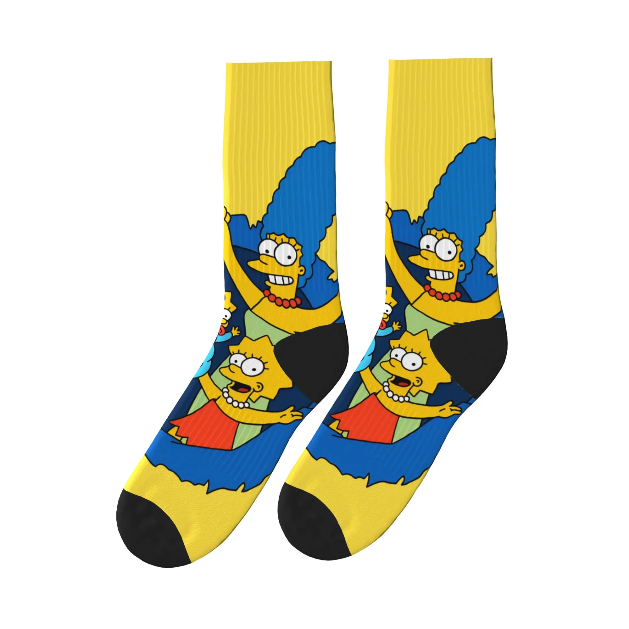 

Men's Socks S-Simpsons Cartoon Characters Group Stockings Autumn Funny Soft Socks Printed Cycling Anti Skid Socks