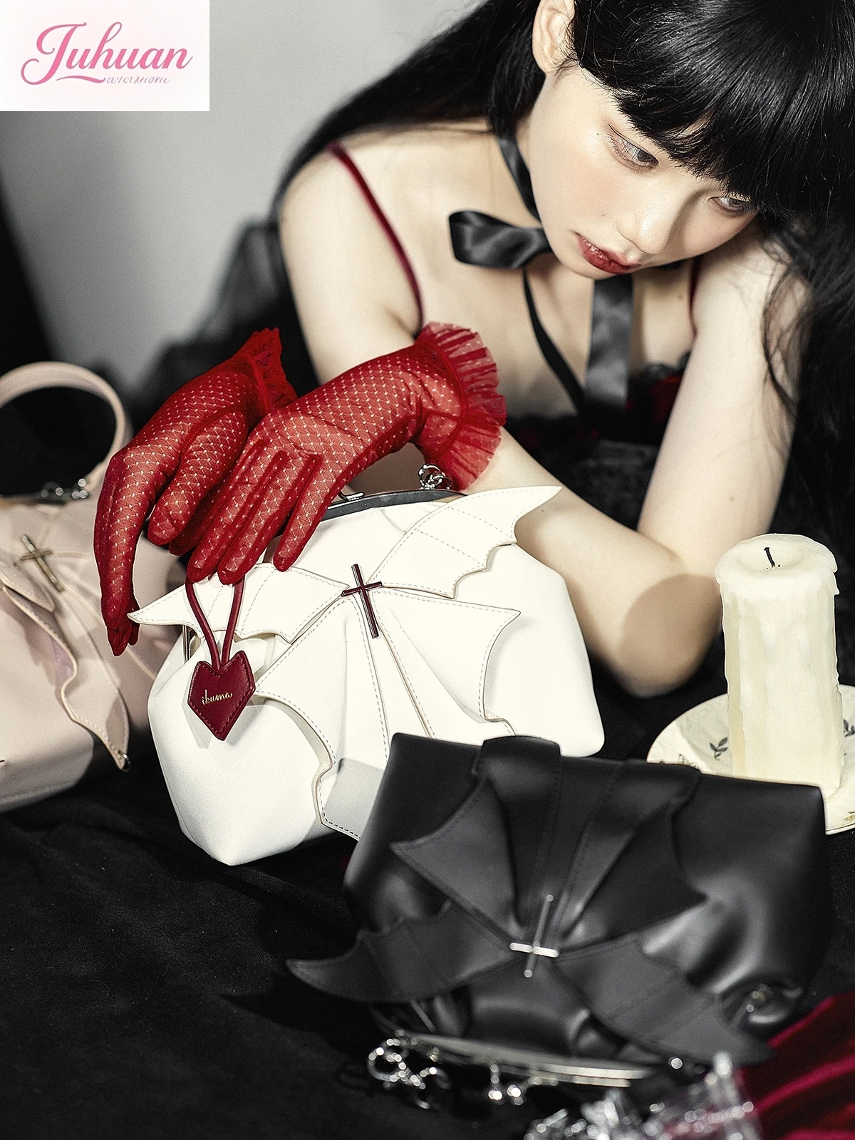 الحلو بارد الظلام القوطية الكرتون الشيطان الصغير لوليتا حقائب كتف لو الأم JK المتخصصة حقيبة يد أصلية مع هالوين كوس حقيبة فتاة