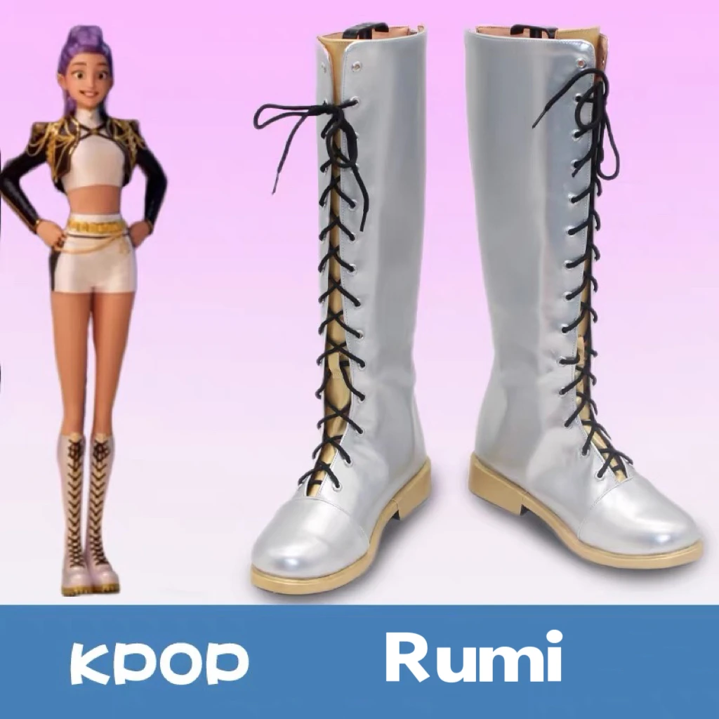 Buty Cosplay Hot Girls Rumi Zoey Mira 2025 Czarne Złote KPop Demon Hunters dla Dzieci i Dorosłych
