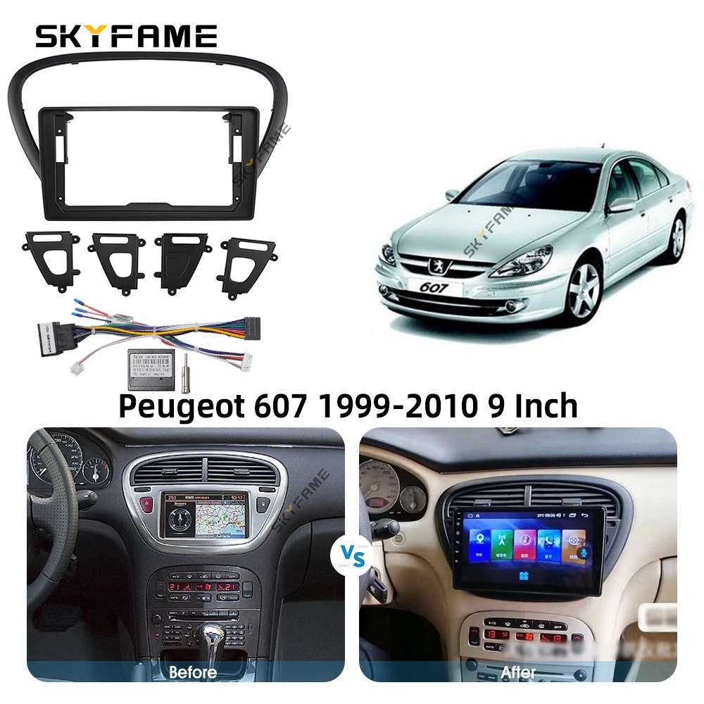 SKYFAME إطار السيارة فآسيا محول Canbus صندوق فك أندرويد راديو داش تركيب لوحة عدة لبيجو 607
