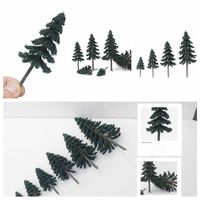 10/20/30Pcs 5-15cm Cedar Tree Green Scenery Landscape Model Cedar Trees for Train Track Building Model Layout Prop
