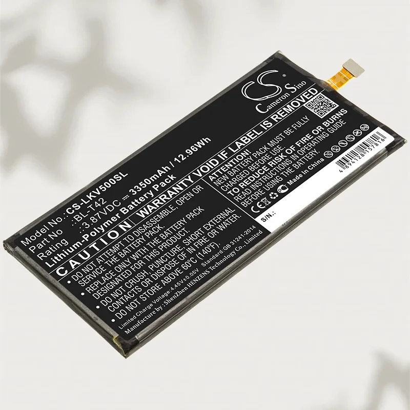 CS-LKV500SL 3350mAh battery BL-T42 for LG G450VM,V510,ThinQ 5G,V450VMB,V500N,V50S,V50,G850,G8X ThinQ,JP 901LG,V50S ThinQ,V500EM