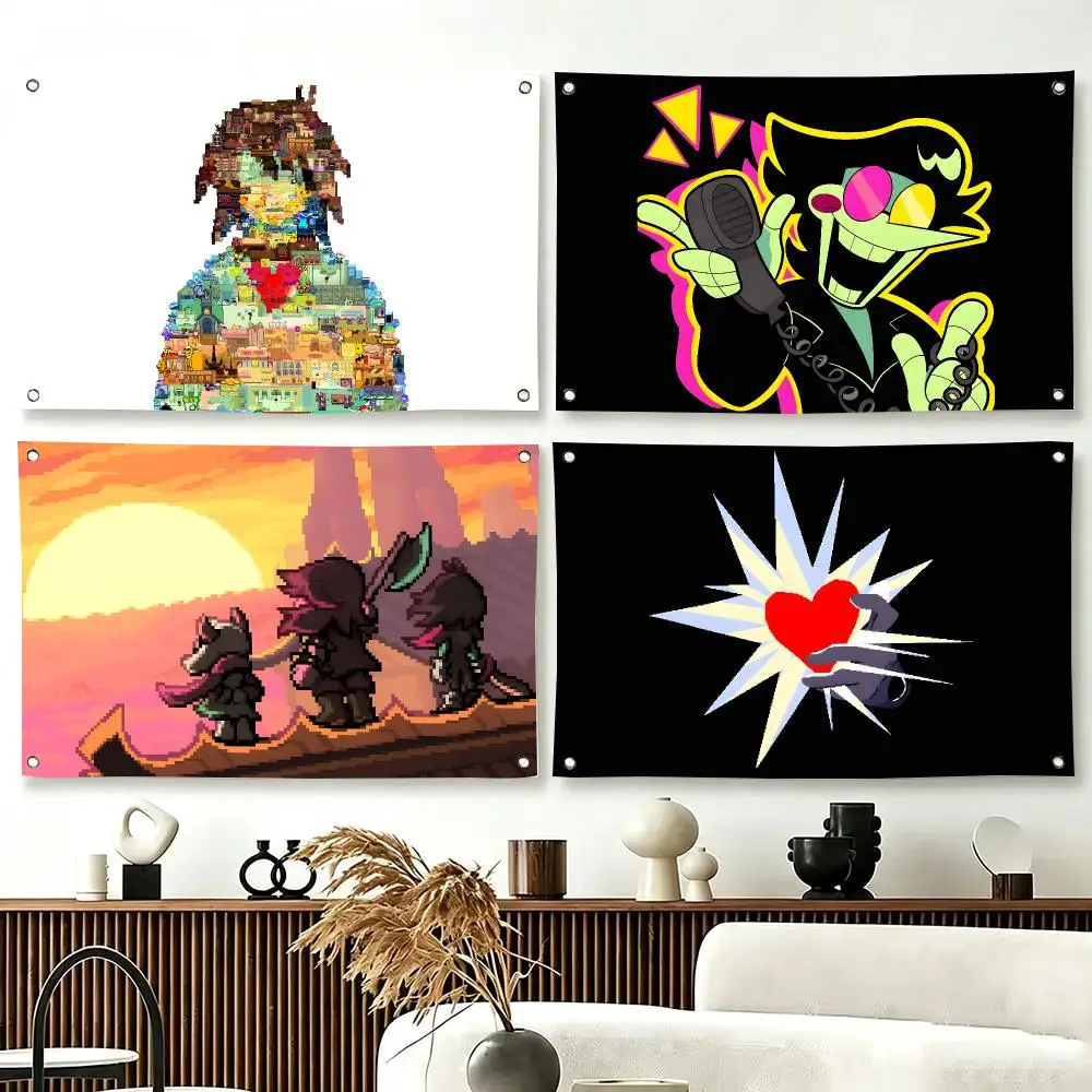 Pixel Game Deltarune Flags  For Living Room Home Dorm Decor Wall Outdoor Camping Party Banner Gifts
