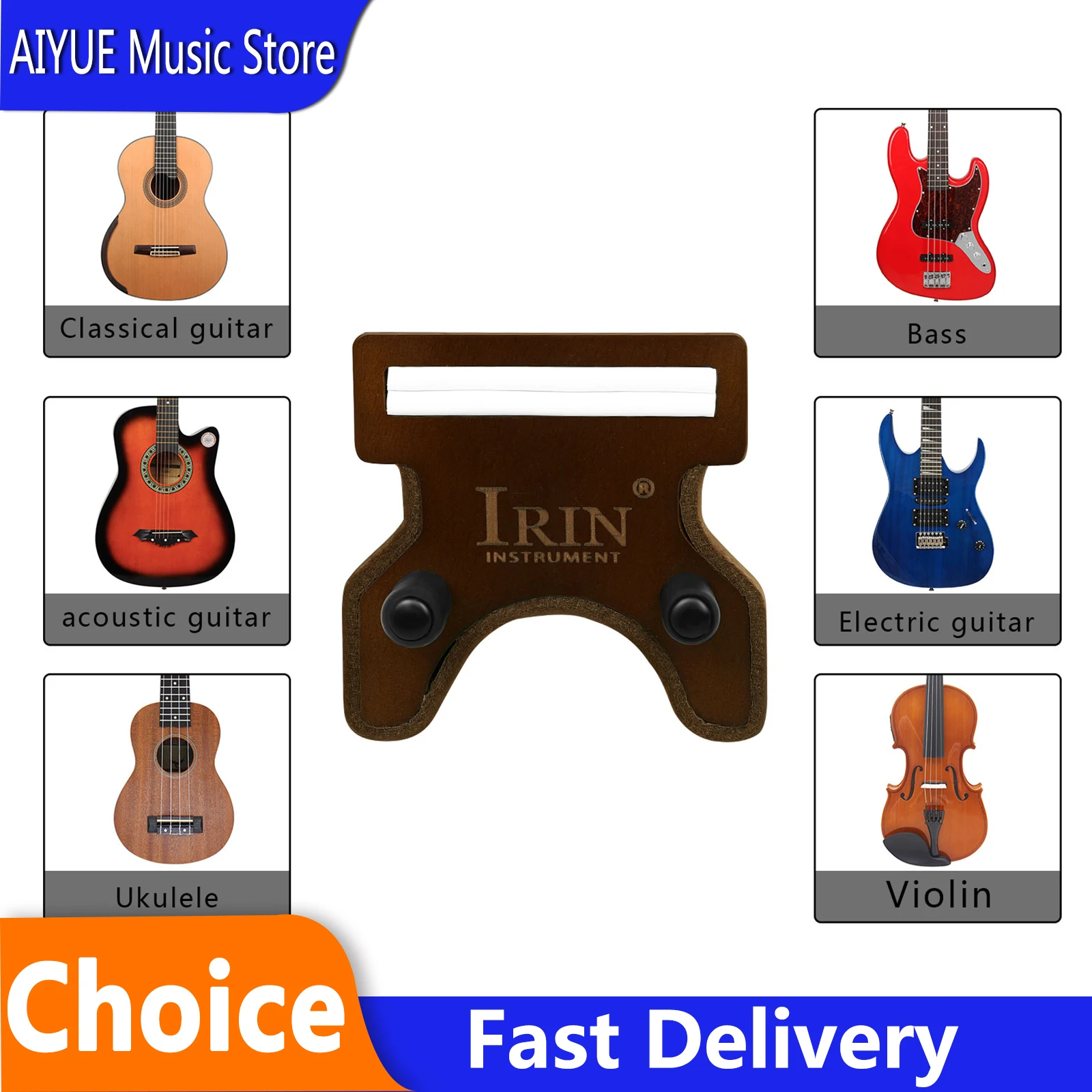 

IRIN Guitar Pick Box Bracket 2-in-1 Oak All Wood Durable and Sturdy Bounce Accessories Suitable Universal String Instrument