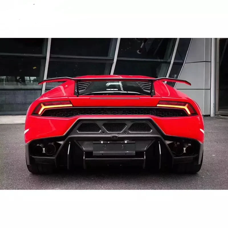 V Style Dry Partial Carbon Fiber Car Rear Bumper for Lambo Huracan LP610 Popular  2014+