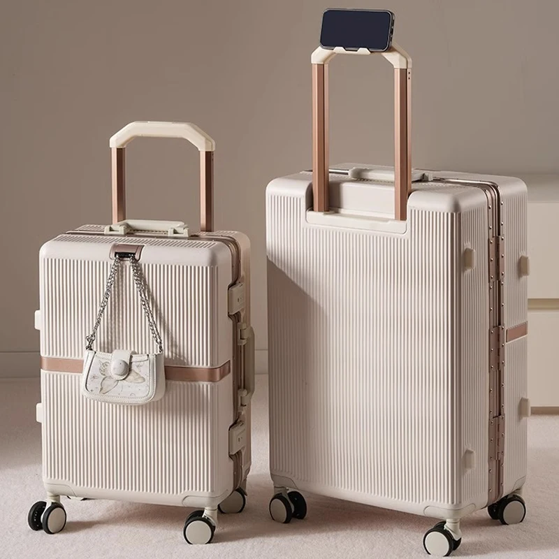

Travel Suitcae 2025 New Aluminium Frame Luggage 20-28 Inch Boarding Box Password Suitcase On Wheels Trolley Case