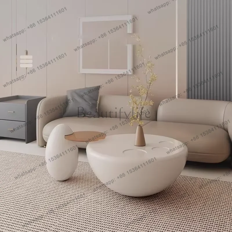 Coffee Tables Simple Round Luxury White Coffee Tables Trendy Living Room Tavolino Da Salotto Living Room Furniture