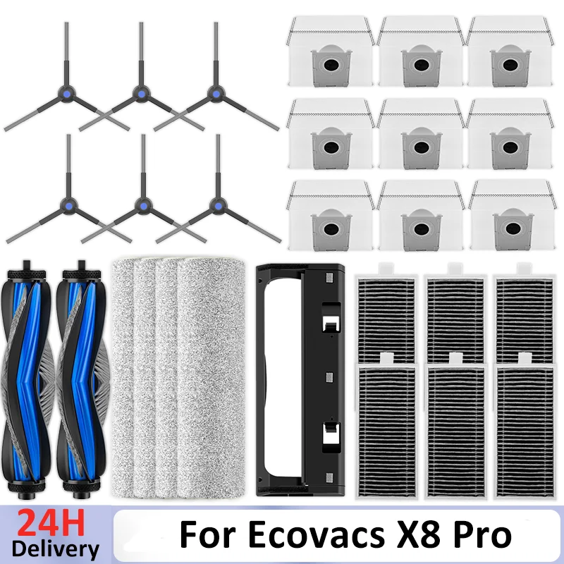

Fit For Ecovacs X8 Pro Omni Yeedi S14 Plus Sweeper Vacuum Cleaner Parts Main Side Brush Filter Dust Bag Accessories Replacement